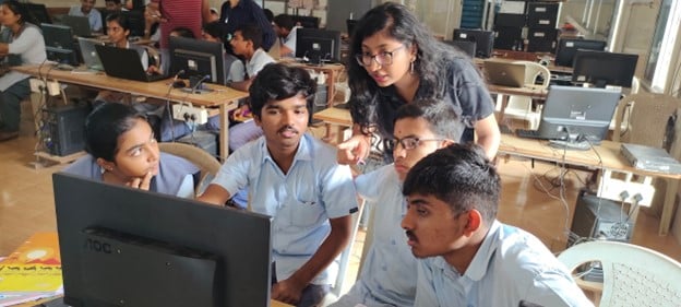 Students Learning At The IOT Workshop IOT Workshop