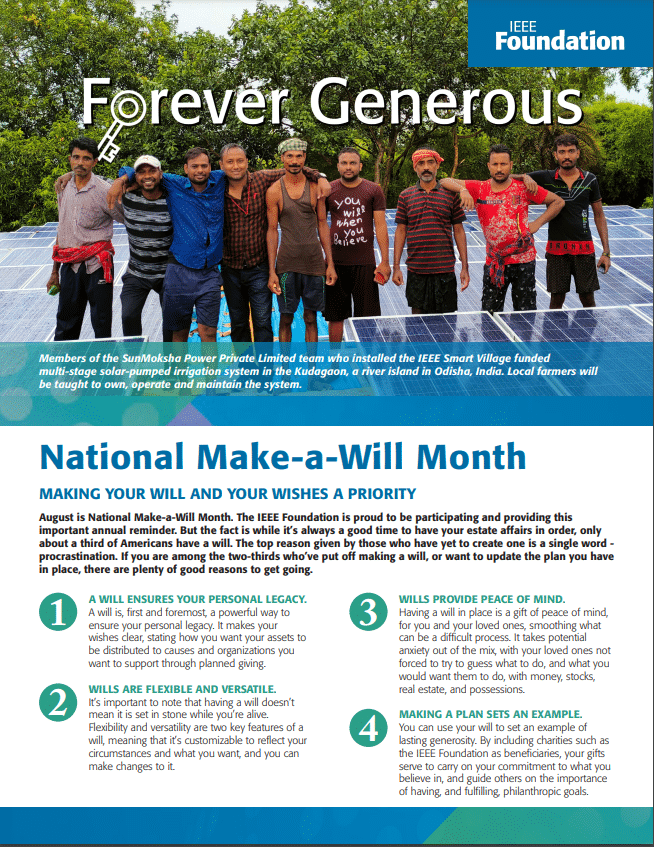 Planned Giving Newsletter Cover